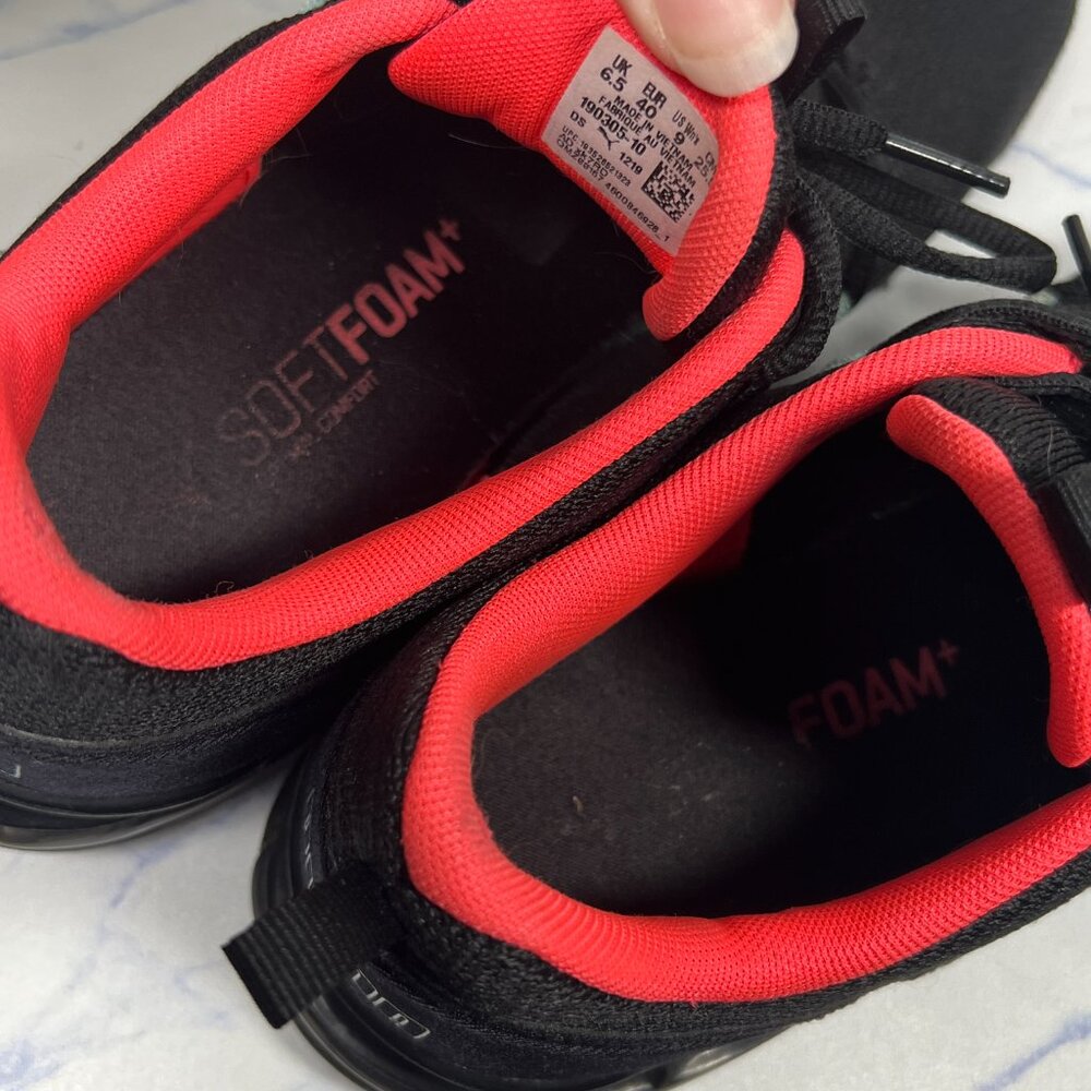 Puma Womens Size 9 Black Sneakers with Coral and Light Teal Accents - Picture 8 of 8